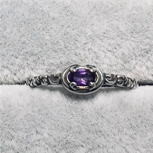Carolyn Pollack Amethyst and Sterling Silver ring